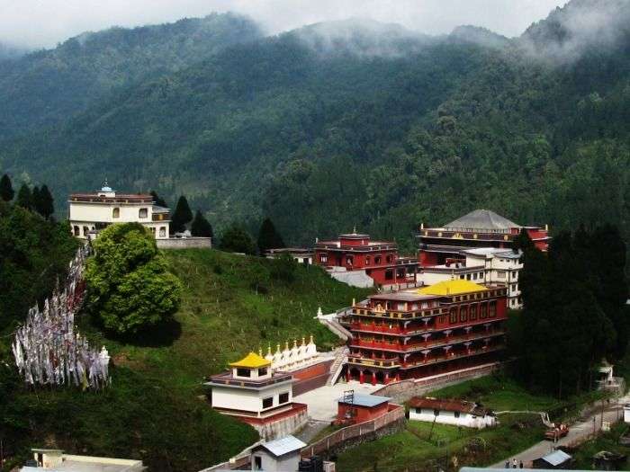 A picturesque view of the Lava Monastery