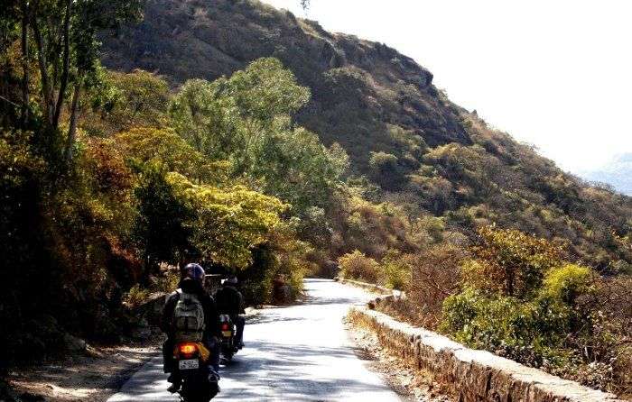 Bikers riding via Pindwara on Mount Abu Udaipur Highway