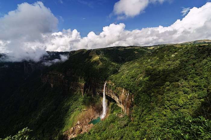 Nohkalikai Falls in Cherrapunji