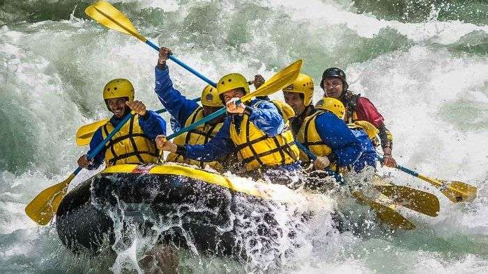 Rafting with friends in Rishikesh