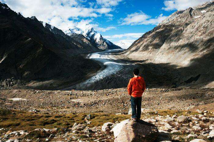 The vast stretch of the majestic Drang Drung Glacier near Kargil