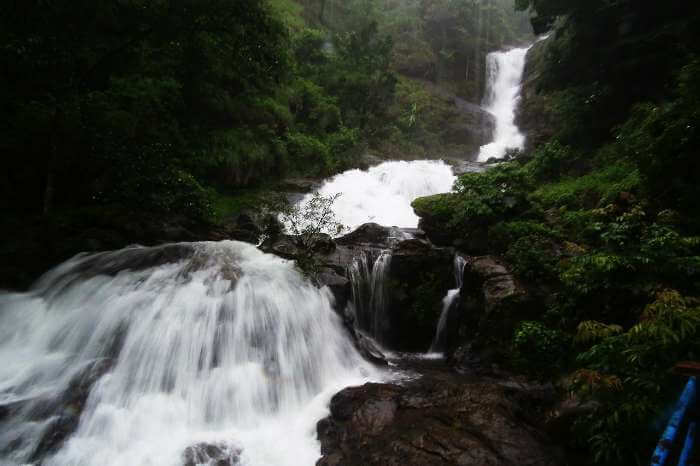 The gushing streams of Iruppu falls in Kerala