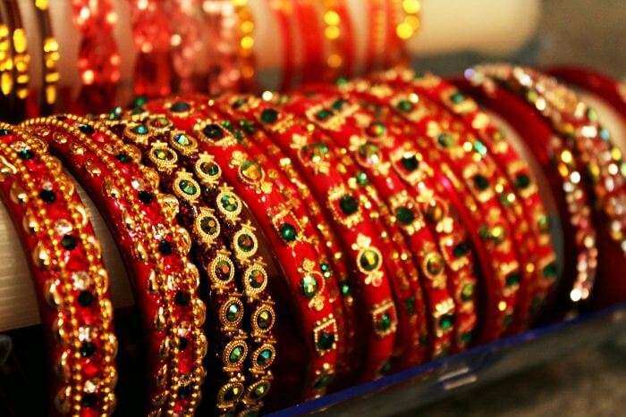 Beautiful lac bangles at the best shopping place in Jaipur-Tripolia Bazaar
