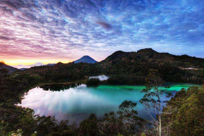 Sunrise at the Dieng plateau - another one of Indonesian beautiful places
