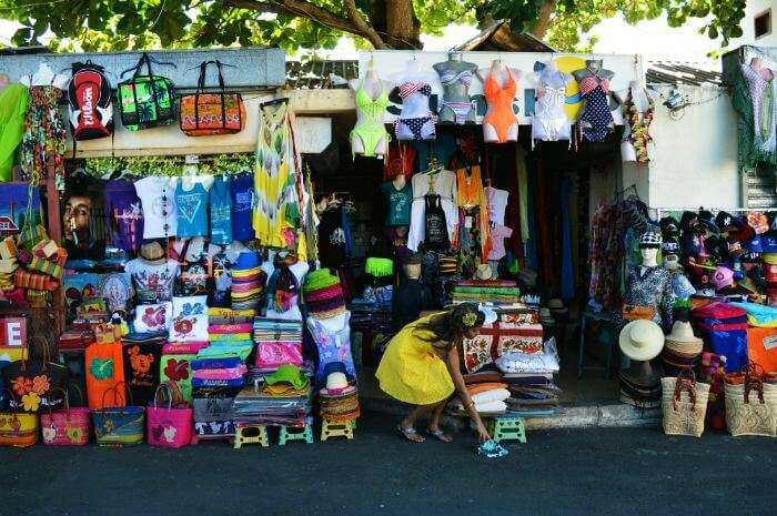 Grand Baie Bazaar for street shopping in Mauritius