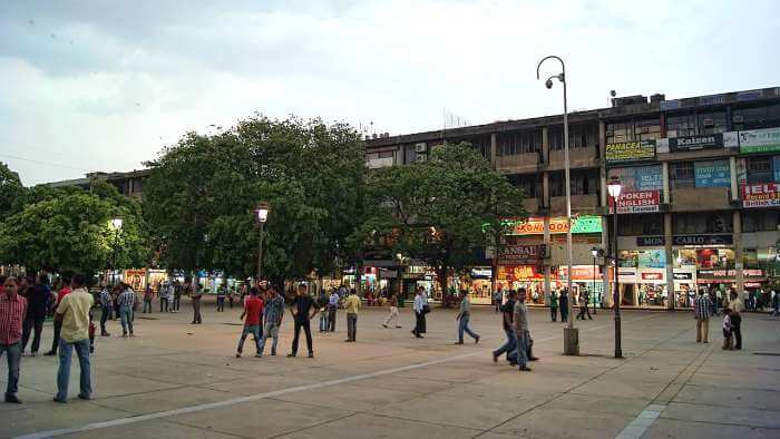 People in sector 17 of Chandigarh