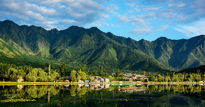 a beautiful lake in the mountains