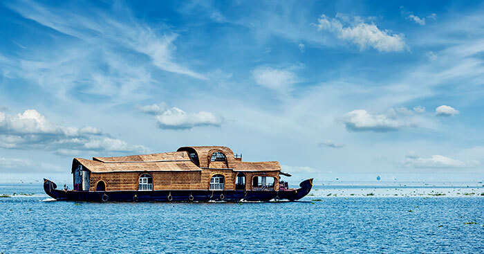 a houseboat in the backwaters