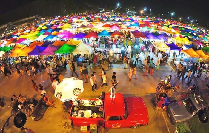 Shopping at cheap rates even at night.