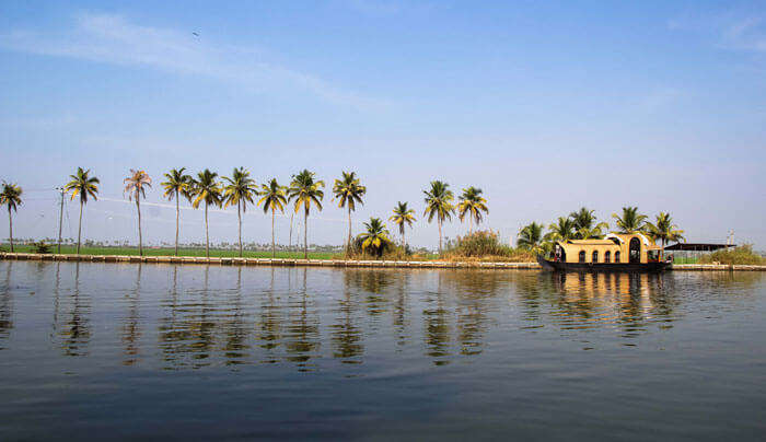 House boat at Vembanad Lake in Kerala