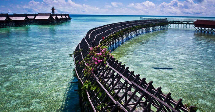 The beautiful bridge at the Sipadan Island