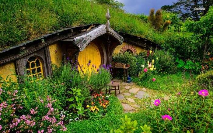 The beautiful house of Shire at the Hobbiton Movie Set
