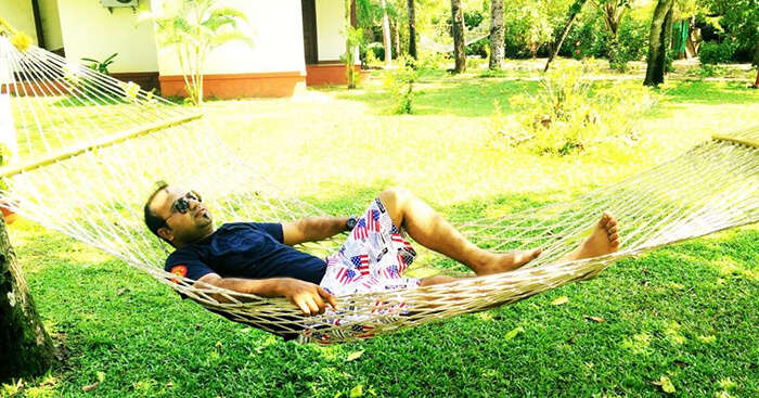 An engineer relaxing on his Kerala trip