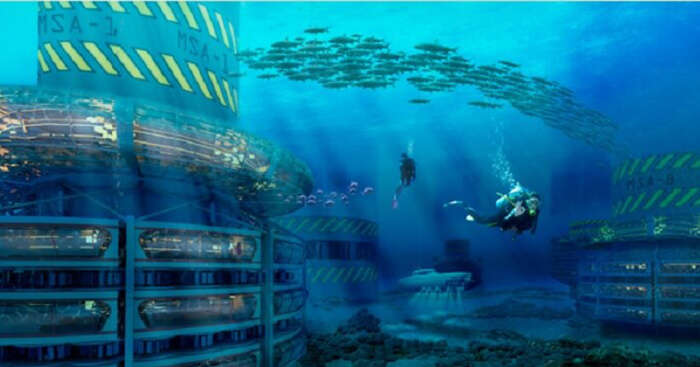 A planned underwater hotel and city