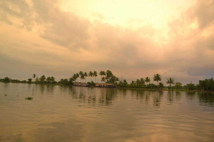 Sunset in Backwaters in Alleppey