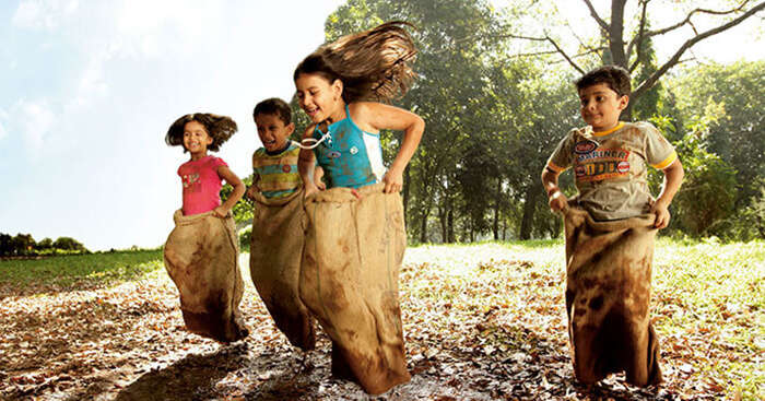 Children having fun in mud