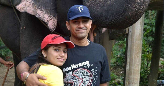 Rajeev Singh and his wife on a trip to Kerala