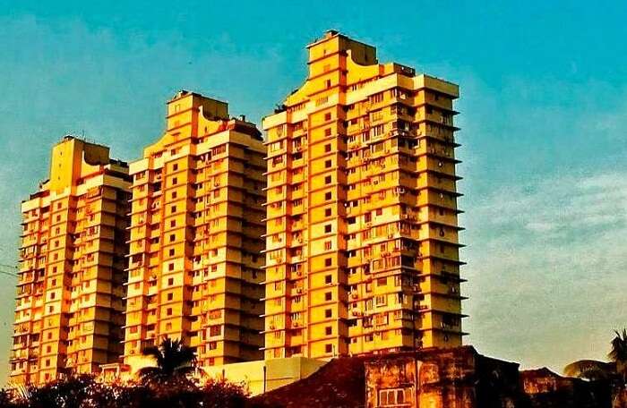 A view of the Grand Paradi Towers that is claimed to be one of the haunted places in Mumbai