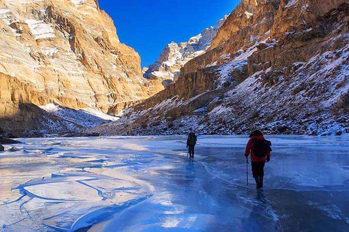 Chadar Trek in Ladakh is called the frozen ice trek
