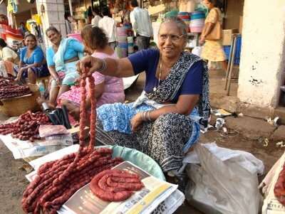 sausages in mapusa, one of the best places to visit in North Goa