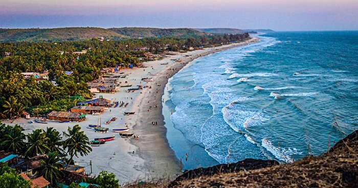 A popular beach in South Goa