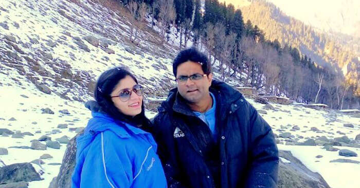 Rachit and his wife on a honeymoon trip to Srinagar and the rest of Kashmir
