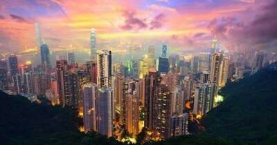 The stunning view of Hong Kong’s cityscape as seen from Victoria’s Peak