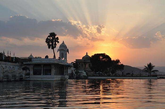 Sunset at Lake Pichola in Udaipur