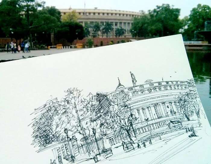 A doodle of the Parliament House