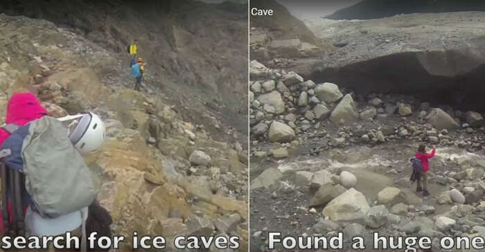Finding an ice cave involves a long search for the same
