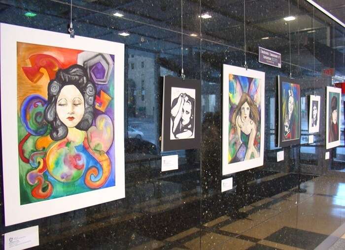 Interesting displays at Kovalam Art Gallery