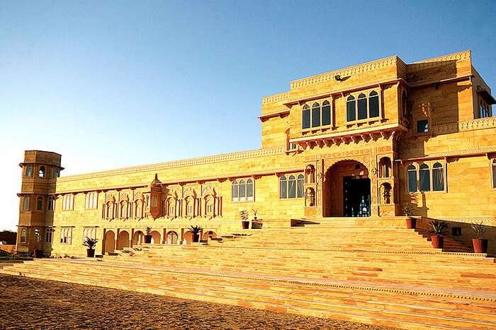The grand Thar Vilas is a majestic hotel in the heart of the desert in Rajasthan