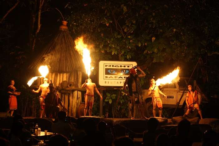 The lively show hypnotizes people with its lively fire performances