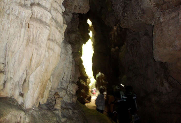 Tourists entering the Limestone Caves in Baratang