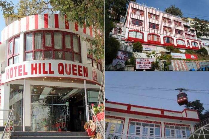 Many views of the Hotel Hill Queen on Mall Road in Mussoorie