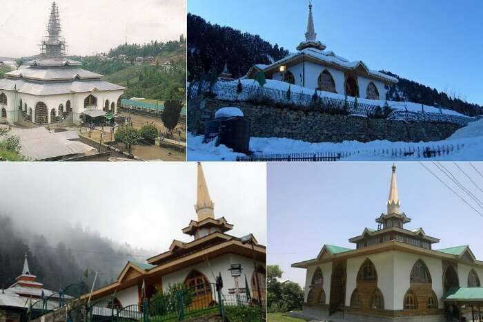 Many views of the Shrine of Baba Reshi in Gulmarg