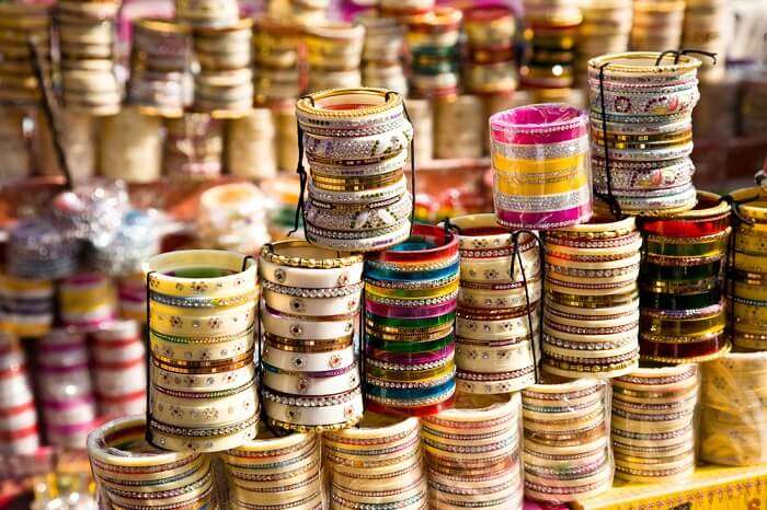 Lac jewelry at Clock Tower - One of the central spots for shopping in Udaipur