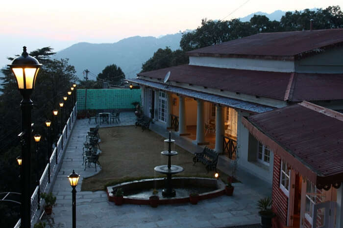 A picturesque evening at Karma Vilas resort in Mussoorie