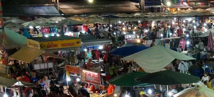 Krabi night market view