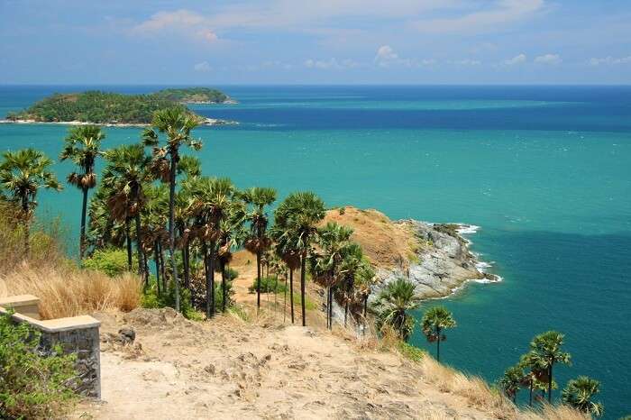 Picturesque view from Promthep Cape viewpoint in Phuket