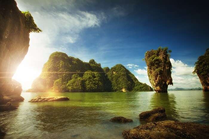 View of nice tropical island in summer environment