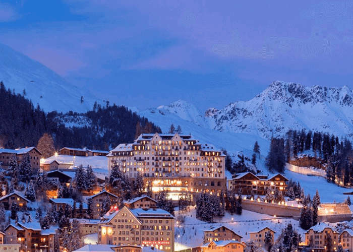 The stunning Carlton Hotel at St Moritz