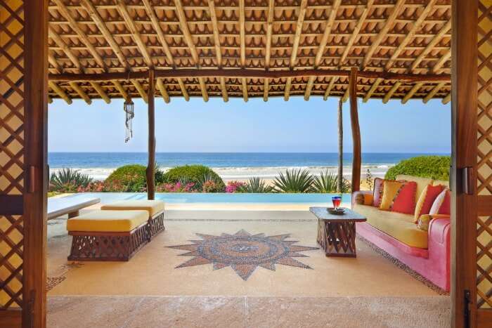 Beautiful views of the sea from the Las Alamandas resort