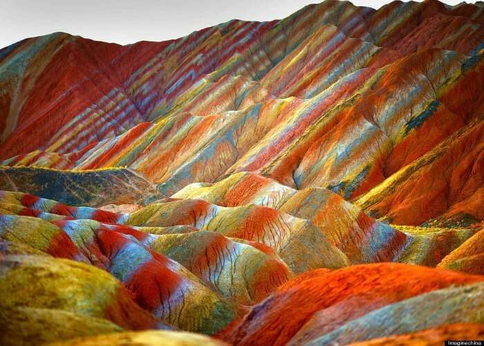 Watch different shades of colors at this rainbow mountain
