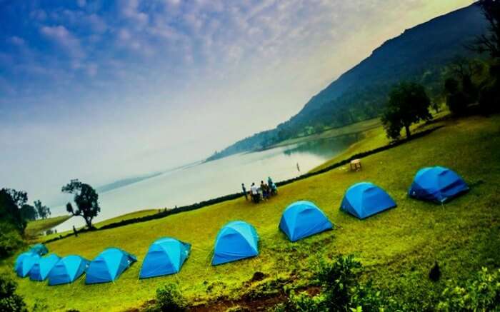 Lakeside camping in Bhandardara