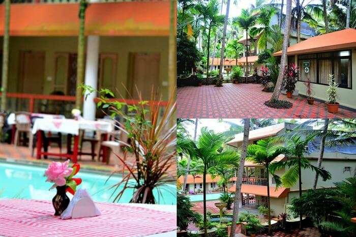 Shots of the exteriors of the Ideal Ayurvedic Resort in Kerala