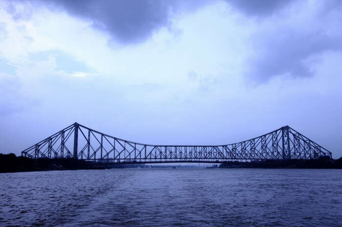 A view of Howrah Bridge in evening light