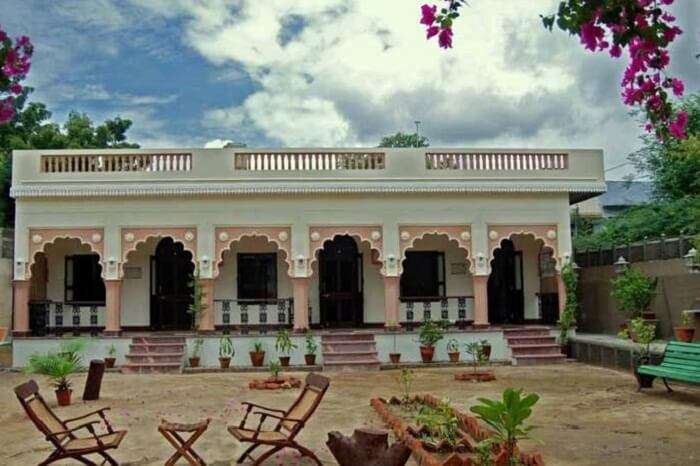 The elegant looking Badnor House that serves as a guest house in Ajmer