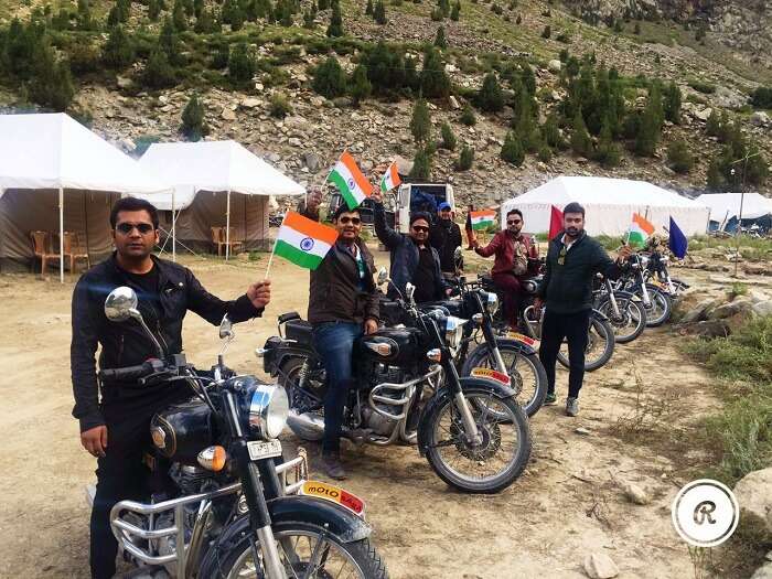 Sumit and his friends celebrate Independence day in Himalayas