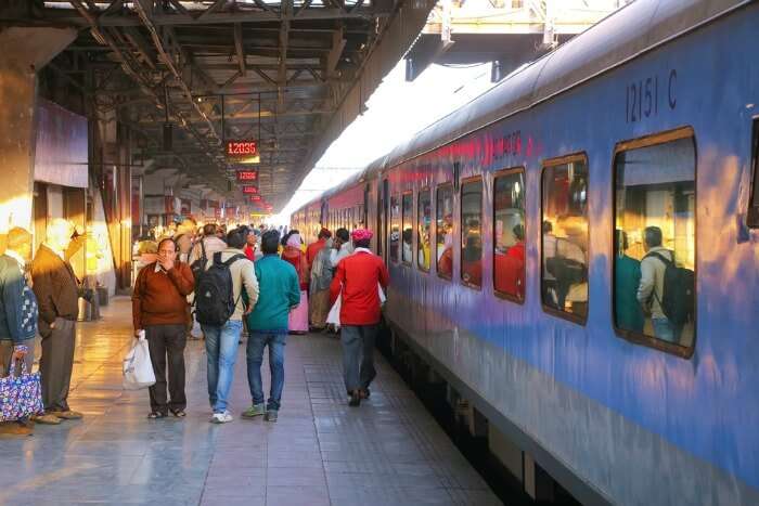 Passengers at Jaipur Junction Railway Station
